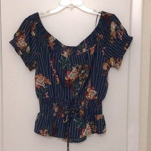 Off the shoulder blouse.